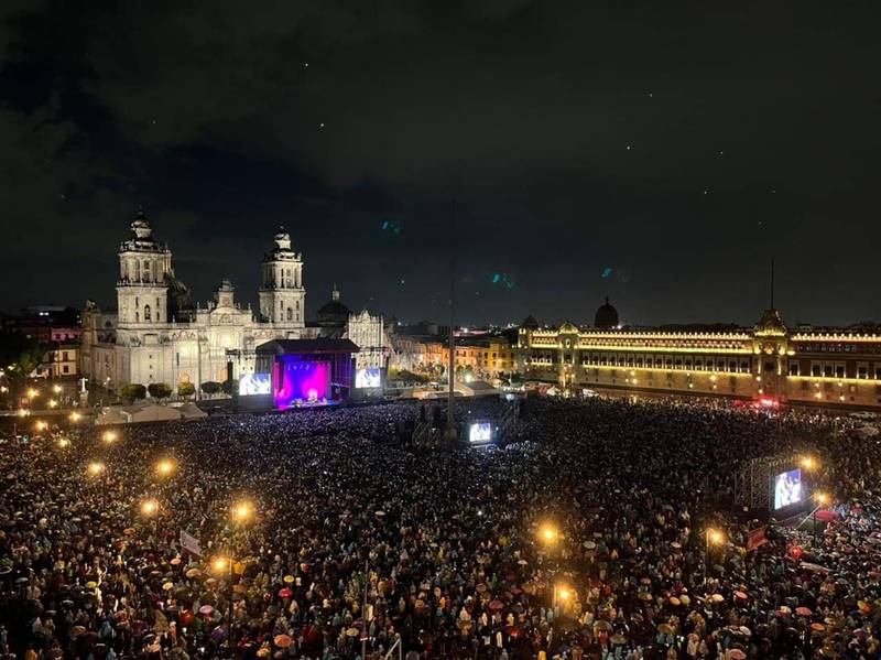 Regresan los conciertos masivos al Zócalo capitalino