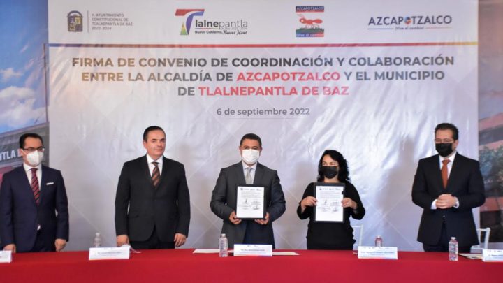 Tlalnepantla y Azcapotzalco firman convenio para reforzar servicios públicos y seguridad en zonas limítrofes