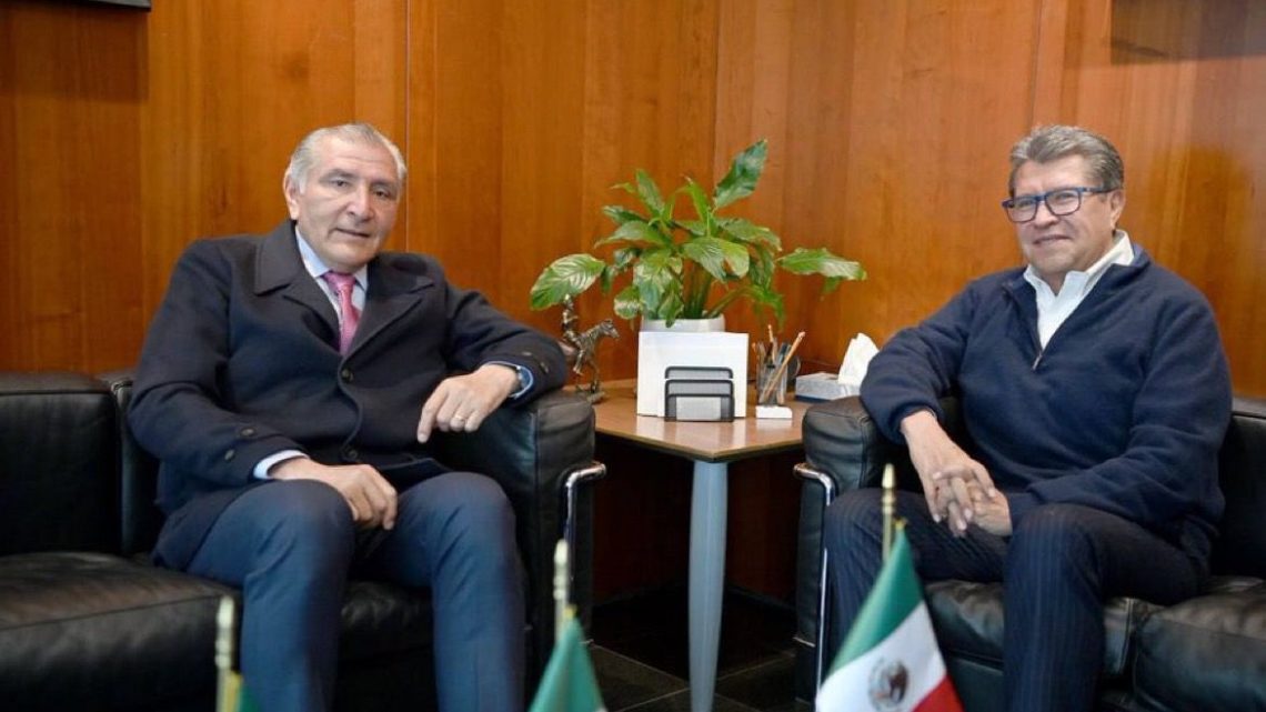 Ricardo Monreal y Adán Augusto López sostienen plática sobre agenda legislativa