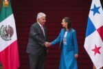 Claudia Sheinbaum recibe en Palacio Nacional al presidente de Panamá, José Raúl Mulino Quintero