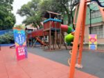 Entrega Ale Rojo de la Vega renovación de zona de juegos en Plaza Giordano Bruno